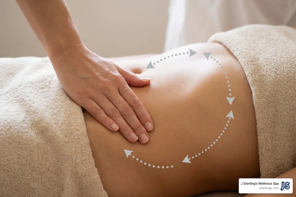 clockwise stomach massage